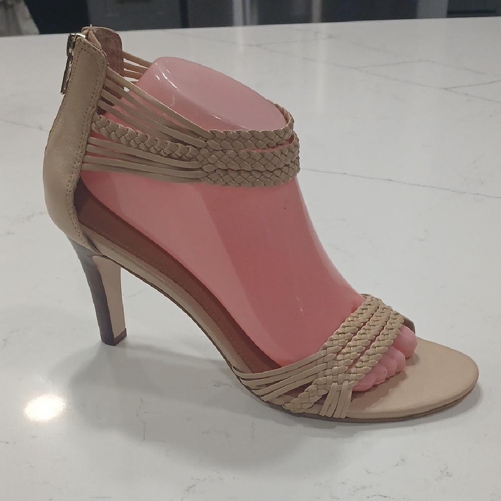 Corso Como Beige Braided Strap Heels